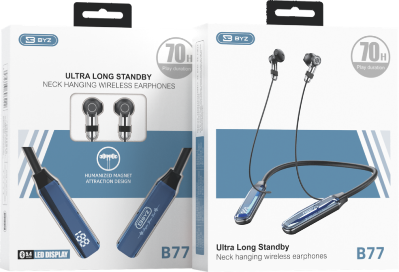 Bluetooth Headset with Neck Strap BYZ B77