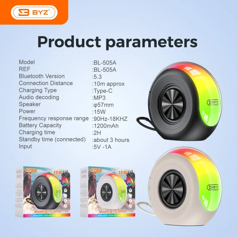 RGB Bluetooth Speaker BYZ 505A