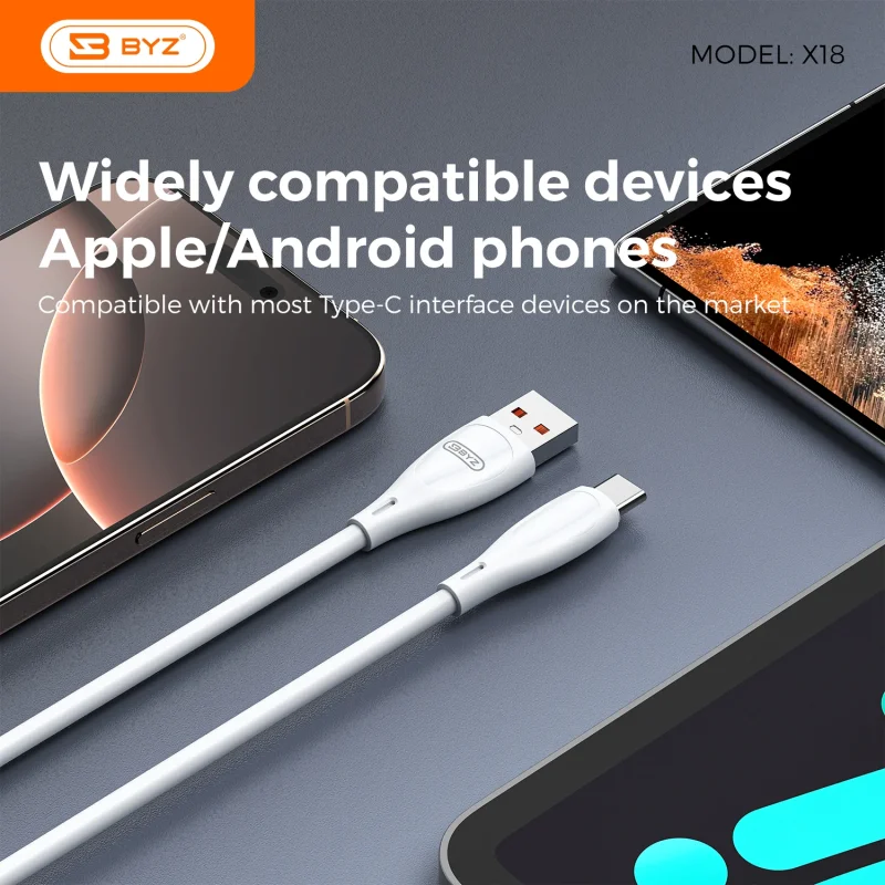 Soft Silicone Data Cable X18 Type C to C