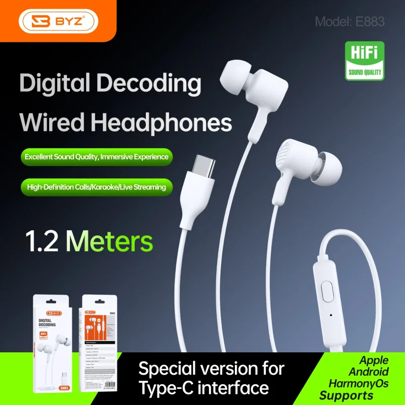 Wired Headphone BYZ E883